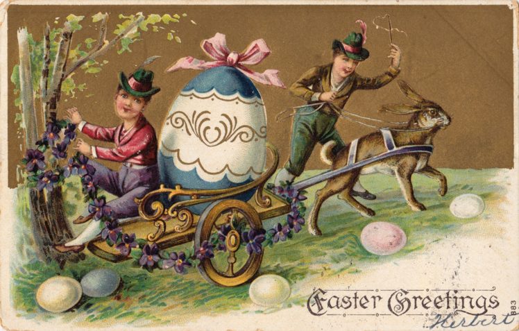 postcard, Paper, Poster, Advertising, Vintage, Retro, Antique, Easter HD Wallpaper Desktop Background