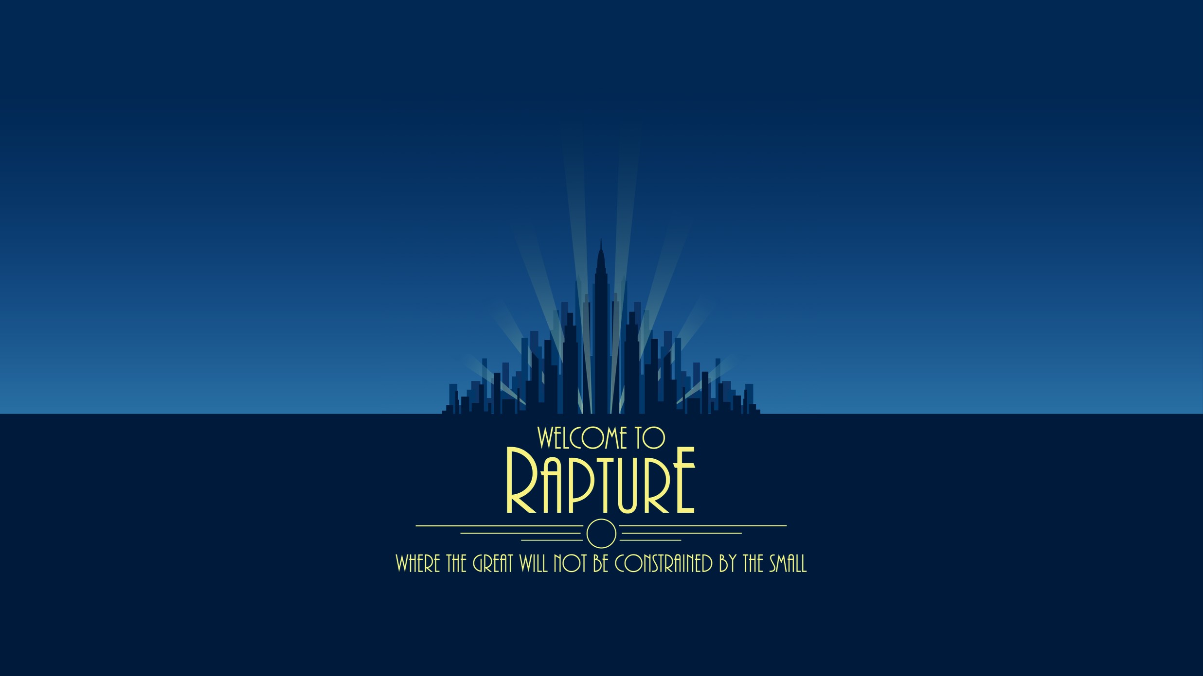 rapture, Bioshock, Blue Wallpaper