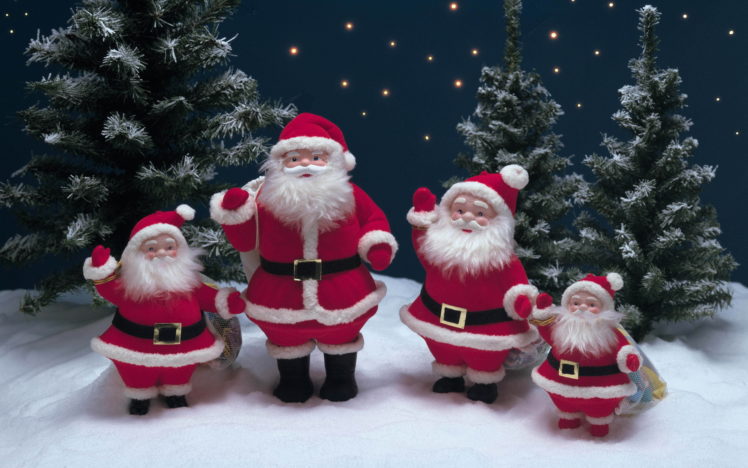 christmas, Decorations, Snow, Tree, Santa, Claus HD Wallpaper Desktop Background