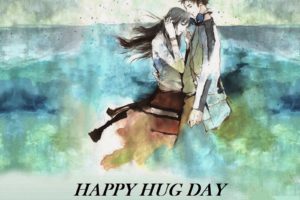 hug, Hugging, Couple, Love, Mood, People, Men, Women, Happy, Original, Anime, Poster