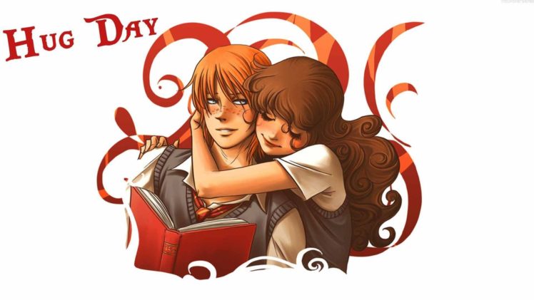 hug, Hugging, Couple, Love, Mood, People, Men, Women, Happy, Original, Anime, Poster, Fantasy HD Wallpaper Desktop Background