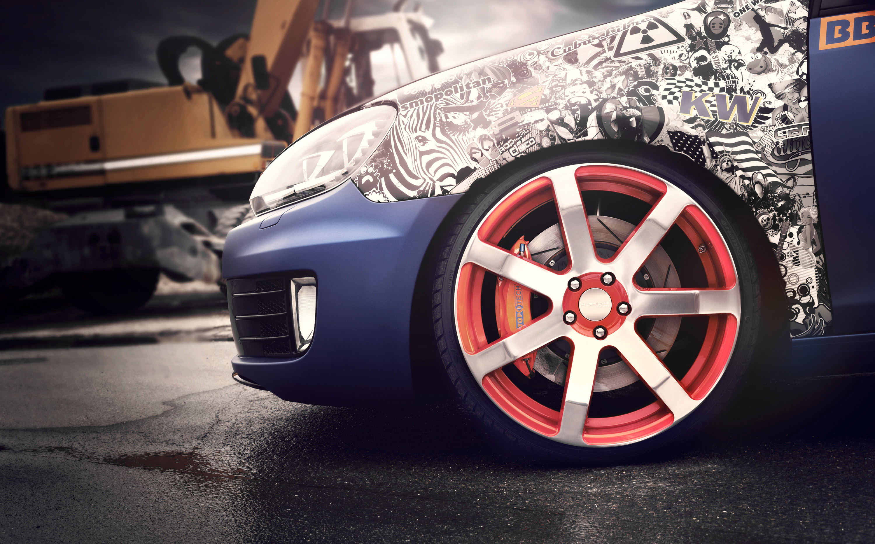 2012, Bbm motorsport, Volkswagen, Golf, Vi, Tuning, Wheel, Wheels Wallpaper