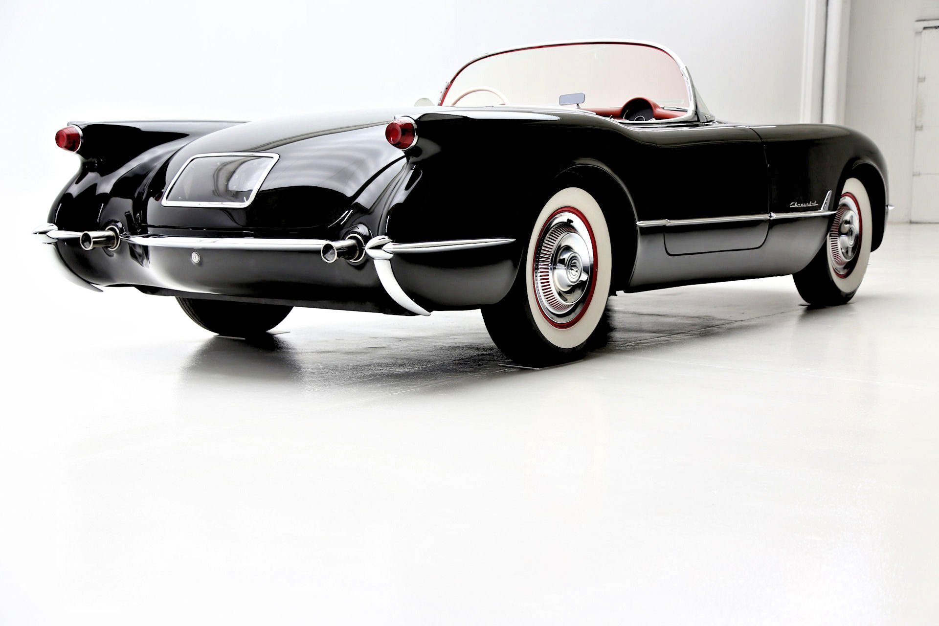 1954, Chevrolet, Corvette, Roadster, Muscle, Retro, Supercar Wallpaper