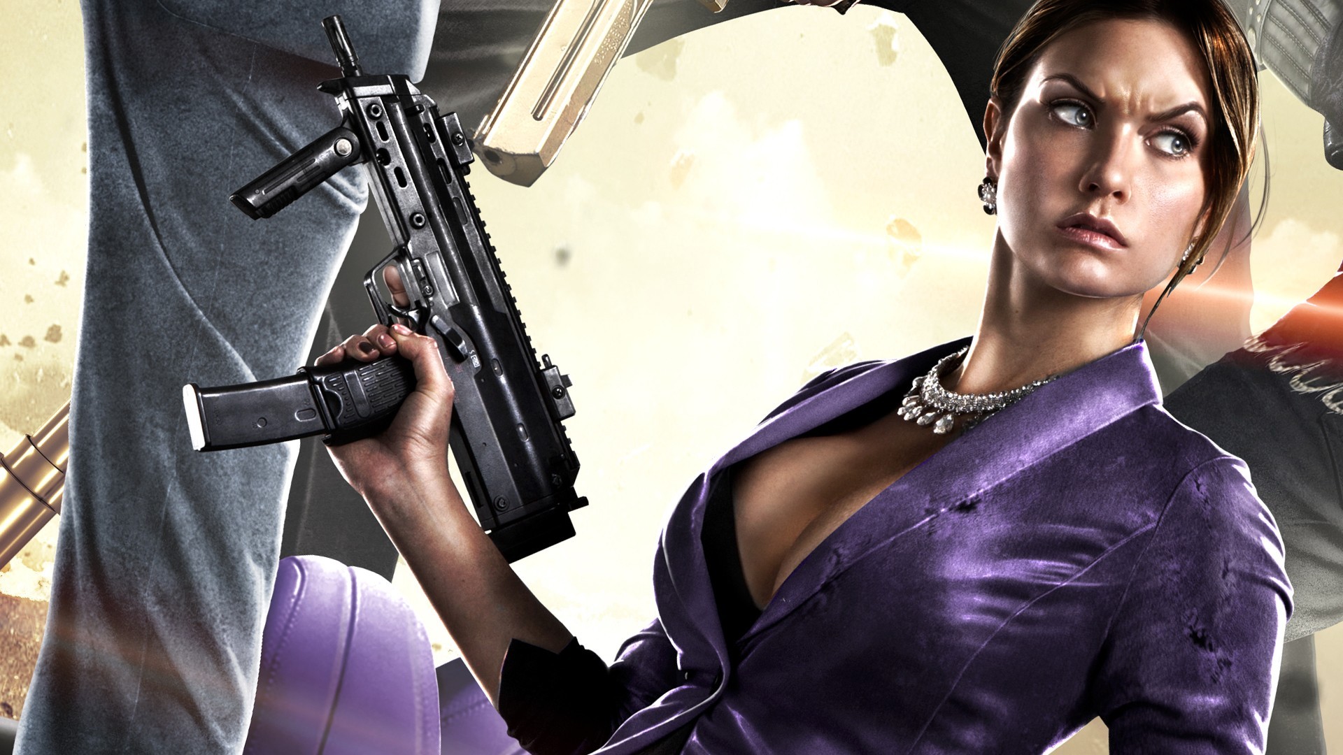 saints, Row, Machine, Gun, Weapons, Guns Wallpaper