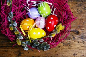huevo, Pascua, Cesta, Colores