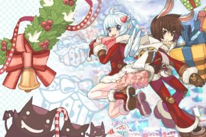 animal, Ears, Bunny, Ears, Christmas, Dress, Pointed, Ears, Ragnarok, Online, Stockings, Tagme,  artist , Tagme,  character , Thighhighs, Wings
