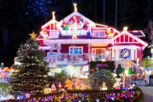 houses, Holidays, Christmas, Design, Fairy, Lights, Christmas, Tree, Cities
