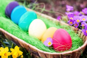 huevos, Colores, Pascua, Cesta