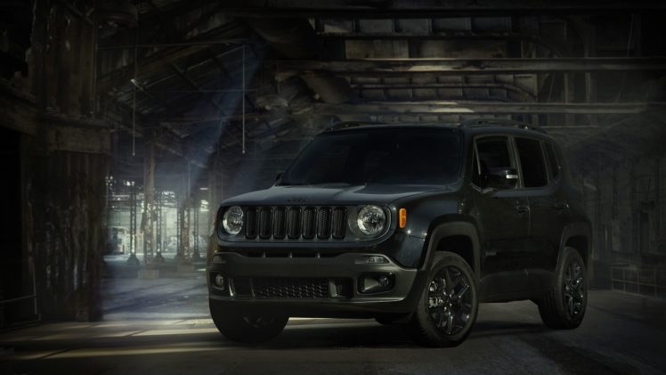 2016, Jeep, Renegade, Dawn, Of, Justice, Cars, Suv, Black HD Wallpaper Desktop Background