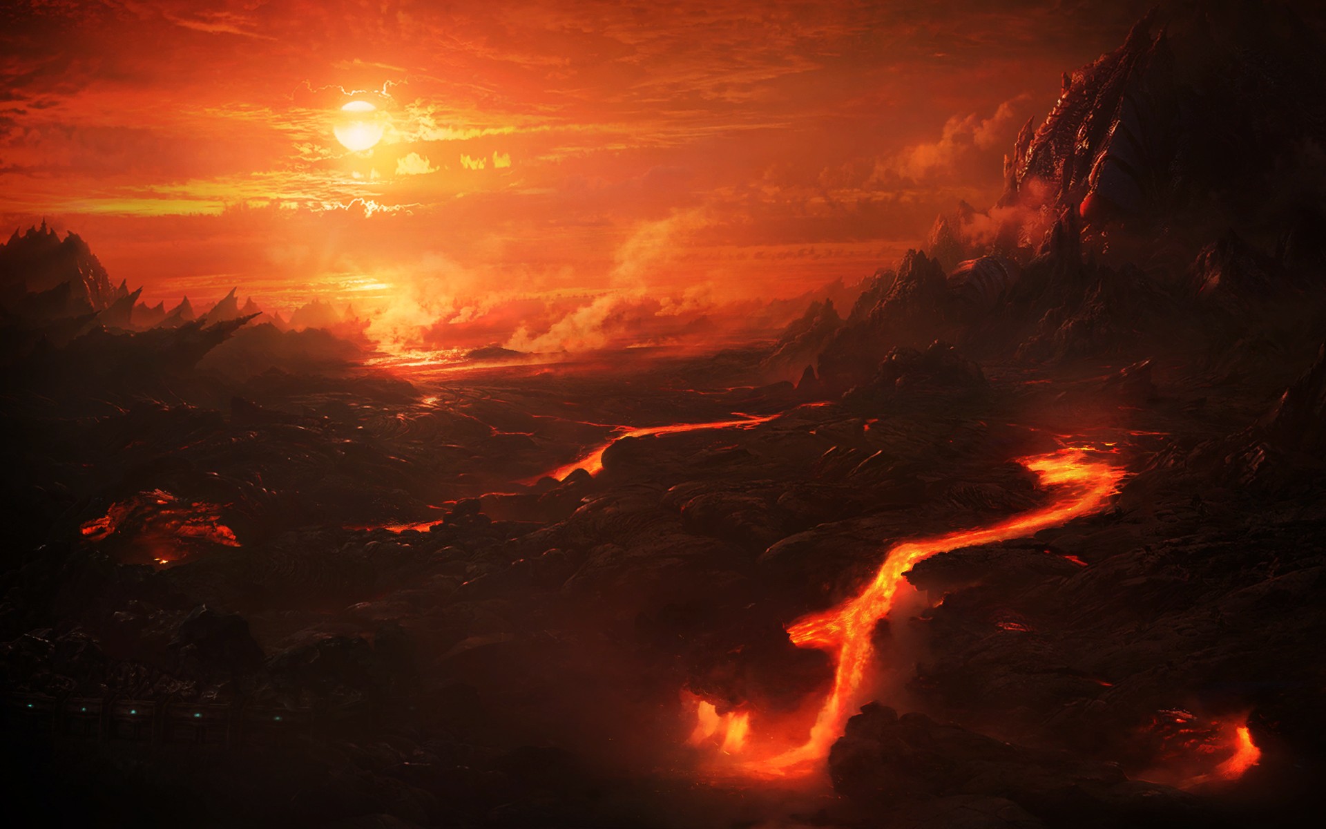 orange, Lava, Zerg, Starcraft, Ii Wallpaper