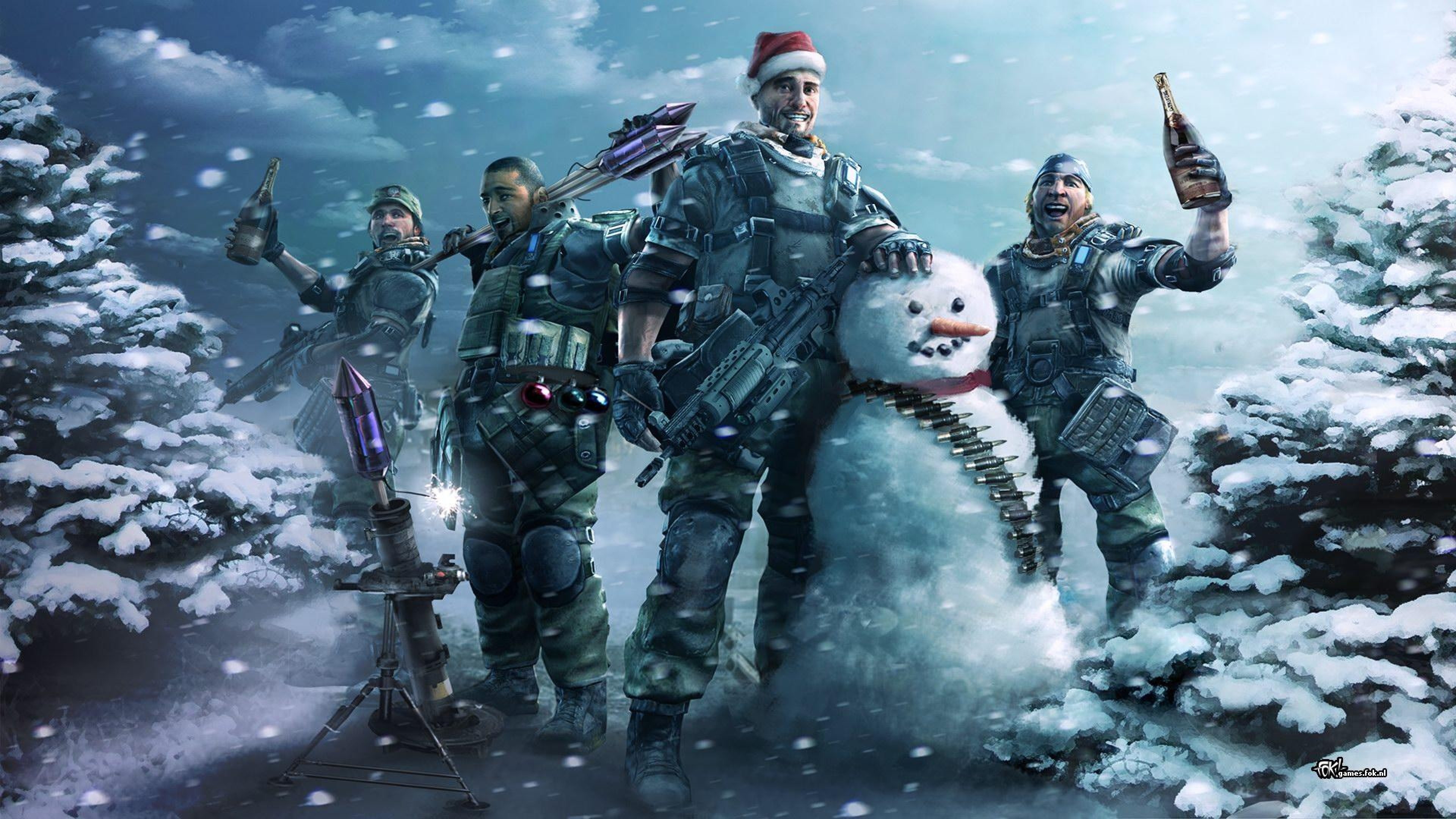 killzone, Stealth, Tactical, Warrior, Sci fi, Futuristic, Shooter, Action, Fighting, Christmas Wallpaper