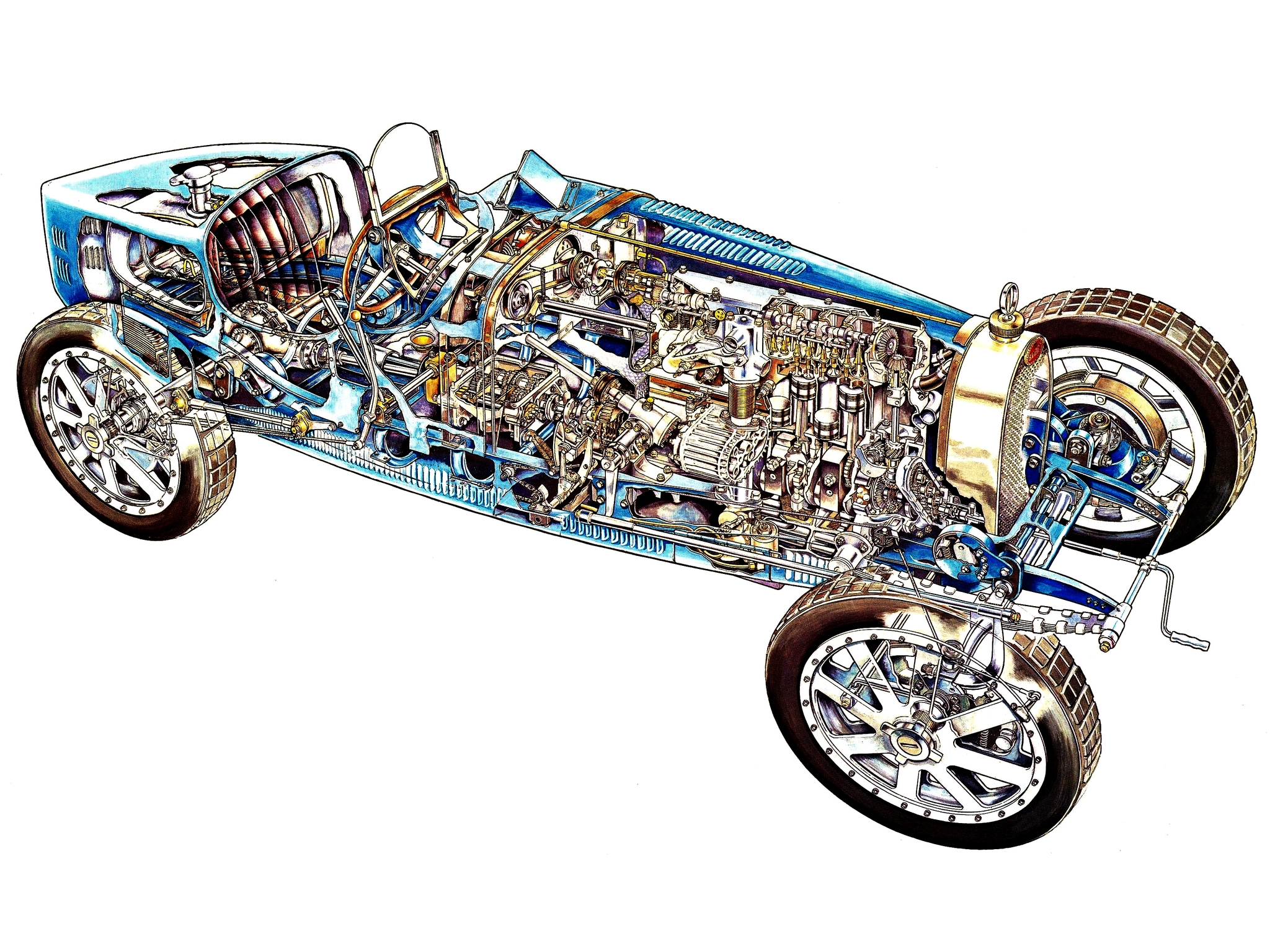 1924, Bugatti, Type 35, Retro, Race, Racing, Interior, Engine, Engines Wallpaper