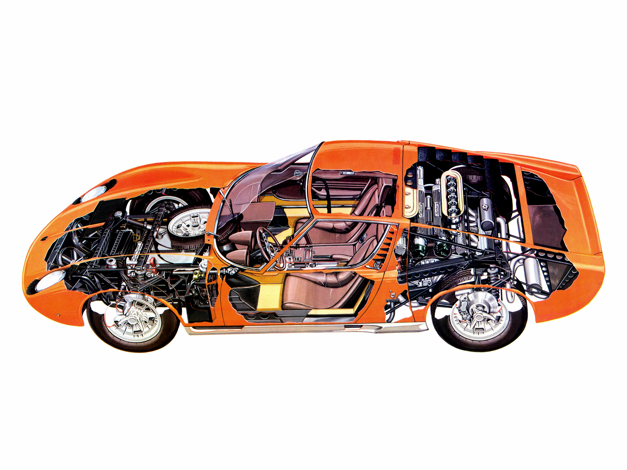 1966, Lamborghini, Miura, P400, Classic, Supercar, Supercars, Interior, Engine, Engines Wallpaper