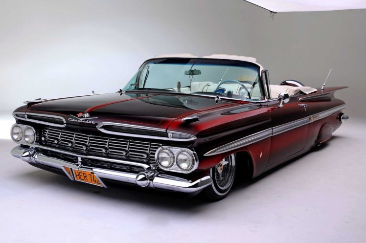 1959, Chevrolet, Impala, Convertible, Custom, Tuning, Hot, Rods, Rod, Gangsta, Lowrider HD Wallpaper Desktop Background