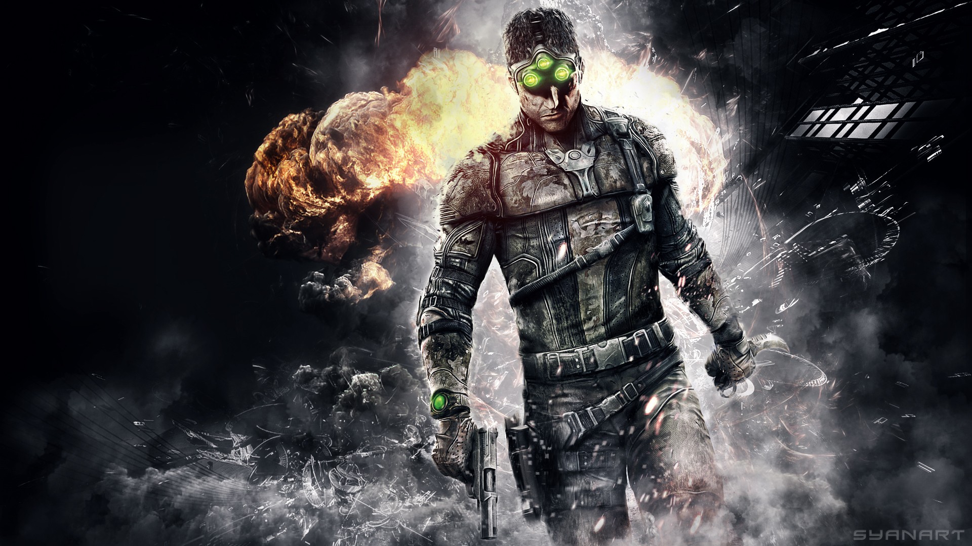 splinter, Cell, Explosion Wallpaper