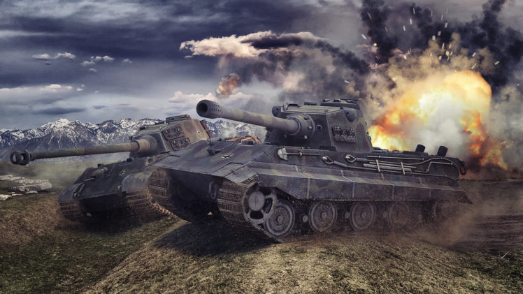 world, Of, Tanks, Tanks, Tiger, Ii, E 75, Games, Military HD Wallpaper Desktop Background