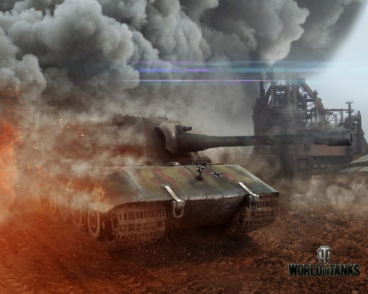 world, Of, Tanks, E 100, Smoke, Games, Military HD Wallpaper Desktop Background