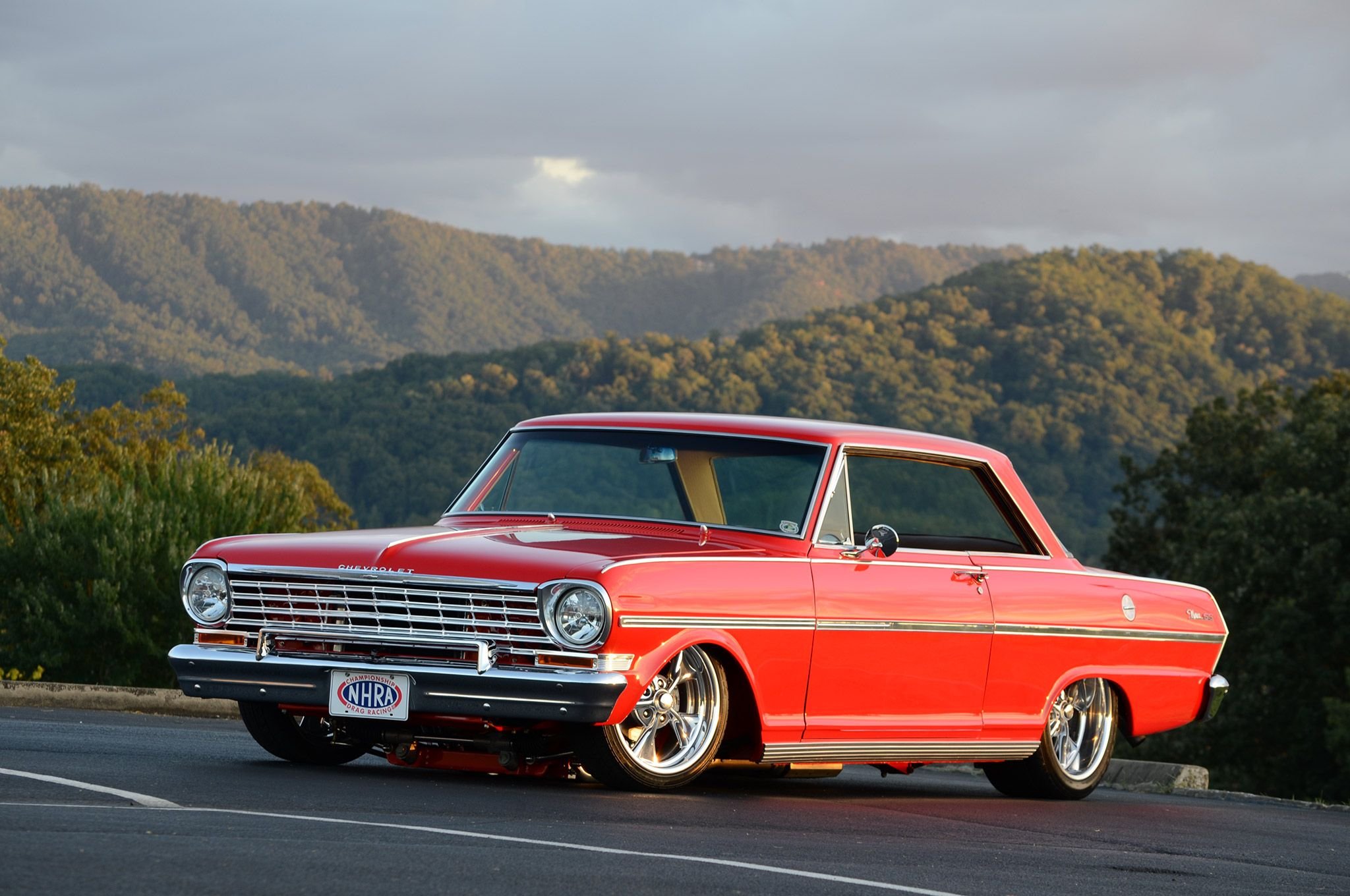 pro, Touring, 1963, Chevy, Nova ss, Cars, Red, Modifie Wallpaper
