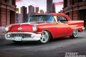 1957, Oldsmobile, Starfire 98, Cars, Red, Convertible