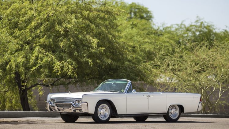 1961, Lincoln, Continental, Convertible, Cars, White, Classi HD Wallpaper Desktop Background