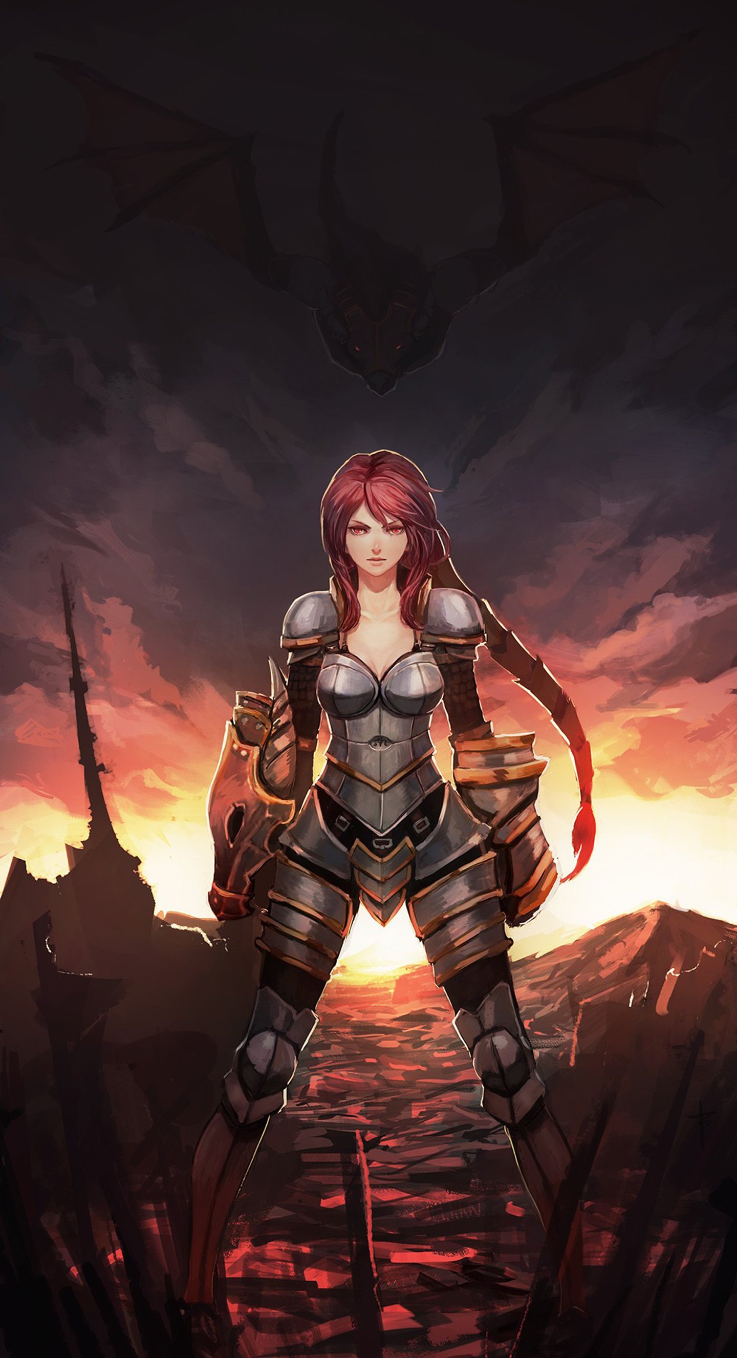 women, Video, Games, Dragons, Redheads, League, Of, Legends, Armor, Red, Eyes, Shyvana Wallpaper