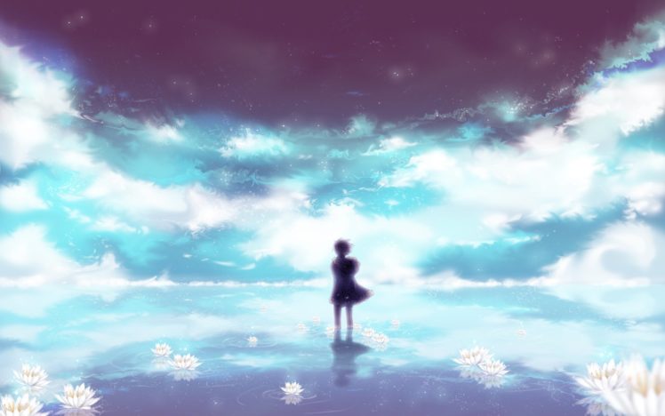 art, Clouds, Durarara,  , Guy, Anime, Flower, Sky HD Wallpaper Desktop Background
