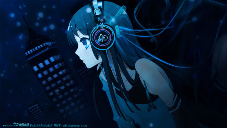 k on , Akiyama, Mio, Headphones HD Wallpaper Desktop Background
