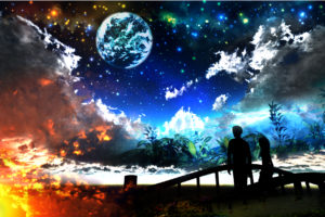 original, Clouds, Original, Planet, Scenic, Sky, Stars, Y k
