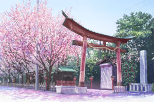 original, Cherry, Blossoms, Isou, Nagi, Scenic, Torii