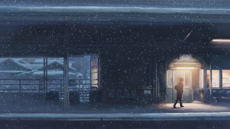 5, Centimeters, Per, Second, The, Train, Station, Snow, Japan HD Wallpaper Desktop Background