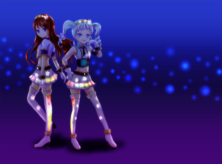aikatsu , Glow, Girls, Girl, Bokeh HD Wallpaper Desktop Background