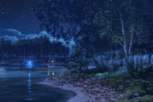 original, Arsenixc, Landscape, Night, Original, Scenic, Stars, Tree, Water