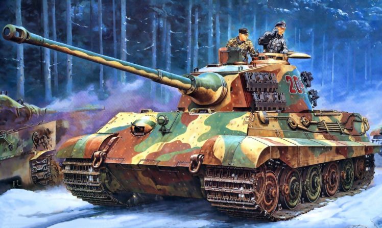art, Road, Forest, Land, Panzerkampfwagen, Tank, Military HD Wallpaper Desktop Background