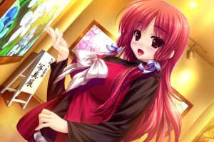 prism, Recollection, Clochette, Fang, Game, Cg, Long, Hair, Prism, Recollection, Red, Hair, Renjou, Sayaka, Shintaro