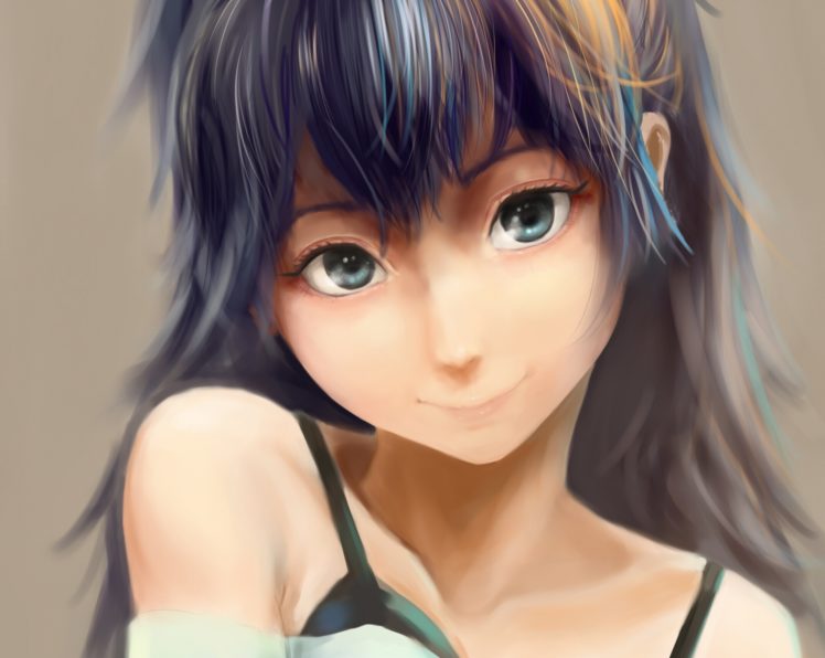 eyes, Glance, Face, Hair, Anime, Girls HD Wallpaper Desktop Background