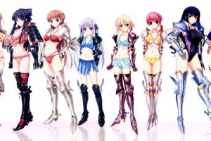 walkure, Romanze, Armor, Bikini, Fiona, Beckford, Headband, Hiiragi, Ayako, Kisaki, Mio, Komori, Kei, Lisa, Eostre, Navel, Reina, F, Avary, Ryuzouji, Akane, Swimsuit, Thighhighs, White