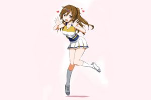 anime, Cheerleaders, Simple, Background, Anime, Girls, White, Background, Nibutani, Shinka, Chuunibyou, Demo, Koi, Ga, Shitai