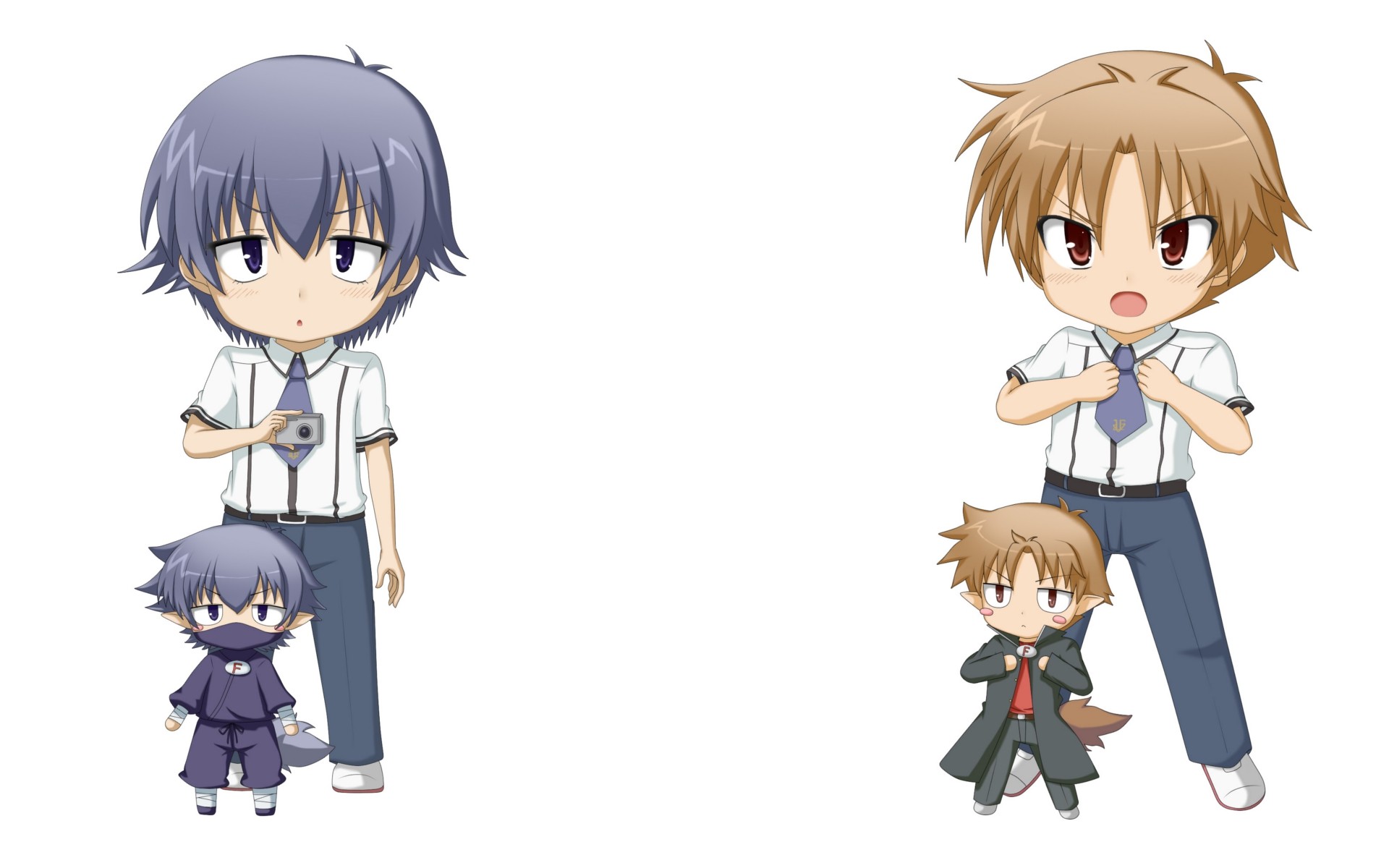 baka, To, Test, To, Shoukanjuu, Simple, Background, White, Background, Yosh...