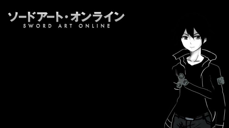 video, Games, Anime, Anime, Boys, Black, Background, Sword, Art, Online, Kirigaya, Kazuto HD Wallpaper Desktop Background