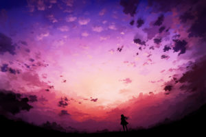 original, Clouds, Kami,  yoshipt0716 , Original, Scenic, Silhouette, Sky, Sunset