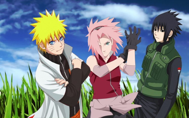 grass, Haruno, Sakura, Uchiha, Sasuke, Naruto , Shippuden, Uzumaki, Naruto, Hokage HD Wallpaper Desktop Background