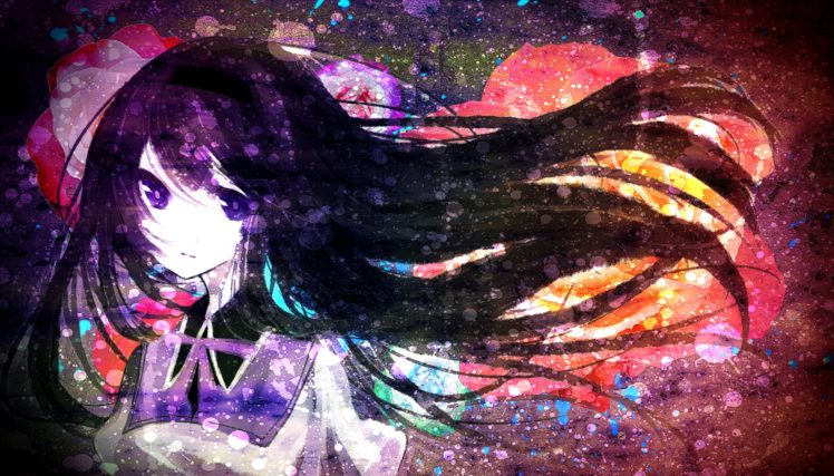 long, Hair, Mahou, Shoujo, Madoka, Magica, Akemi, Homura, Purple, Eyes, Anime, Girls, Black, Hair HD Wallpaper Desktop Background