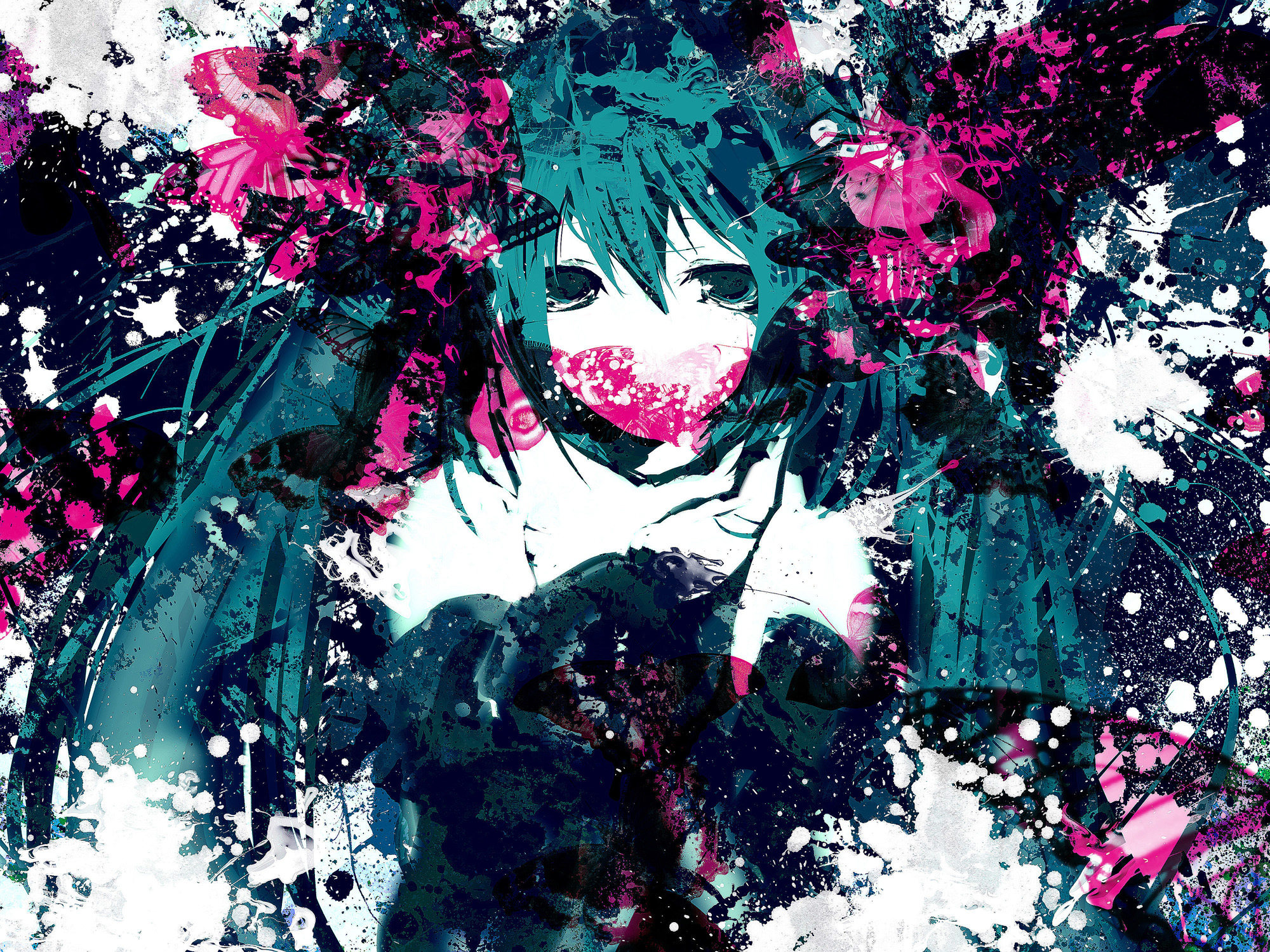 abstract, Vocaloid, Hatsune, Miku Wallpaper