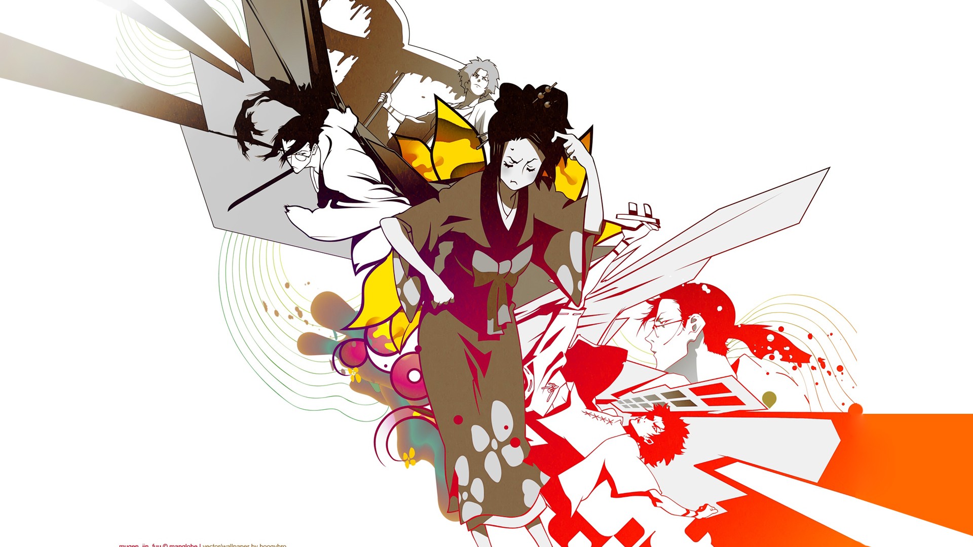 samurai, Champloo, Mugen, Characters, Anime, Fuu, Japanese, Clothes, Anime, Girls, Jin, Roh Wallpaper