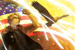 birds, Eagles, Flags, Usa, Anime, American, Flag, Axis, Powers, Hetalia