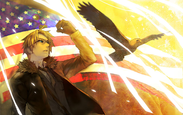 birds, Eagles, Flags, Usa, Anime, American, Flag, Axis, Powers, Hetalia HD Wallpaper Desktop Background