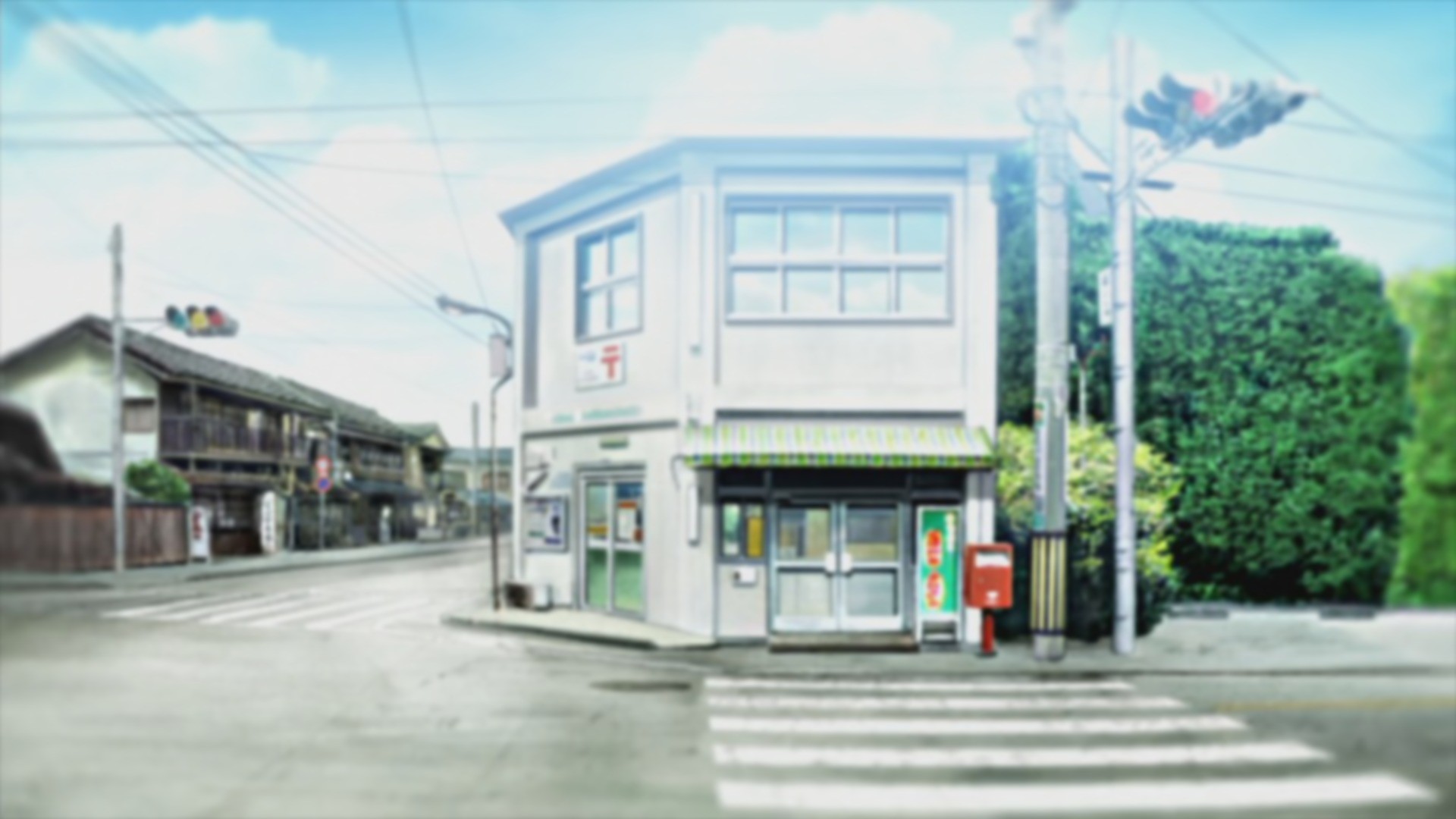 buildings, Illustrations, Roads, Anime, Nichijou Wallpaper