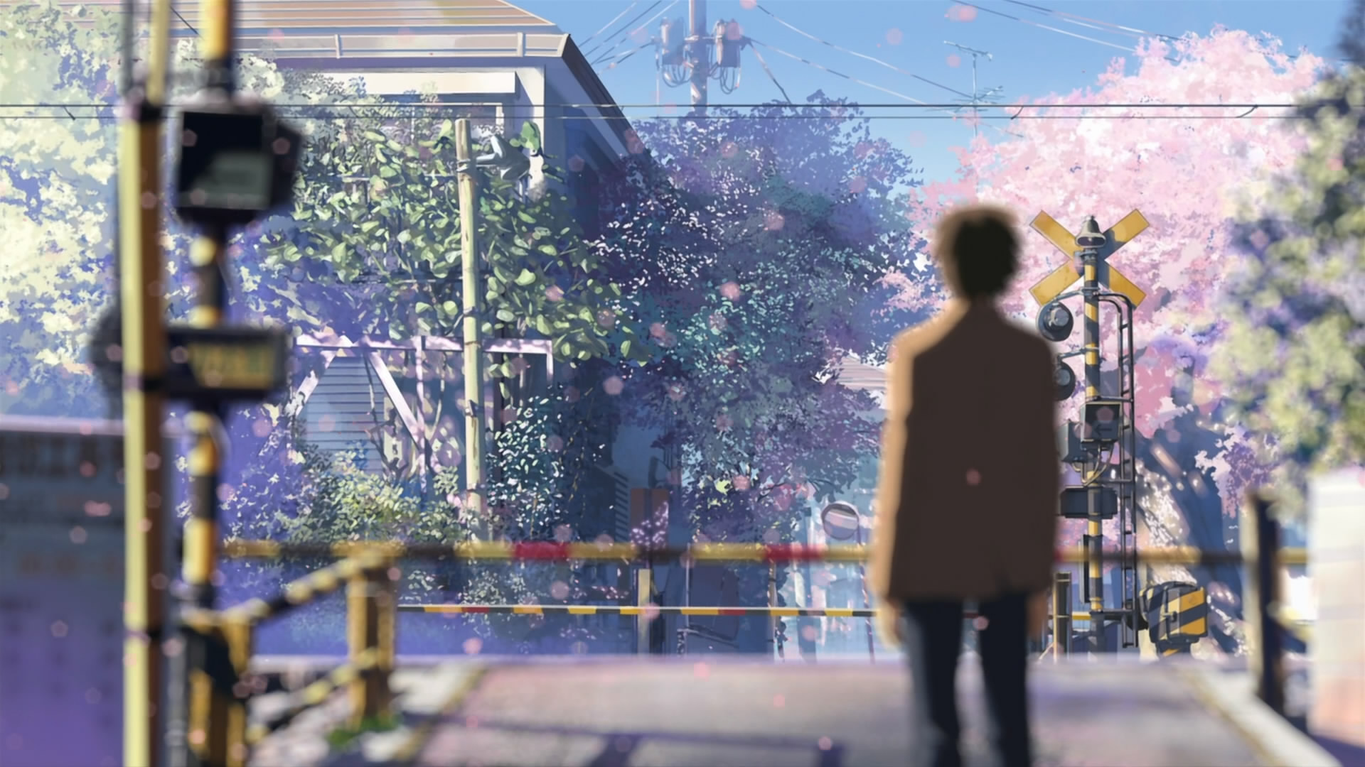 makoto, Shinkai, 5, Centimeters, Per, Second, Railroad, Crossing Wallpaper