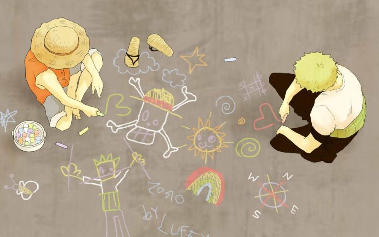 one, Piece,  anime , Chalk, Monkey, D, Luffy HD Wallpaper Desktop Background