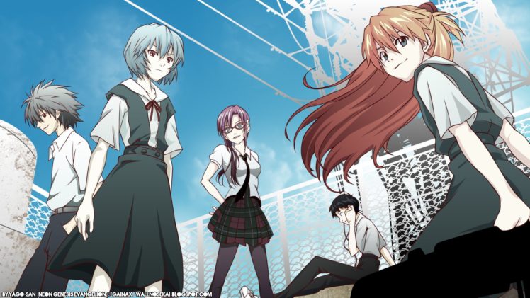 school, Uniforms, Ayanami, Rei, Neon, Genesis, Evangelion, Ikari, Shinji, Kaworu, Nagisa, Asuka, Langley, Soryu HD Wallpaper Desktop Background
